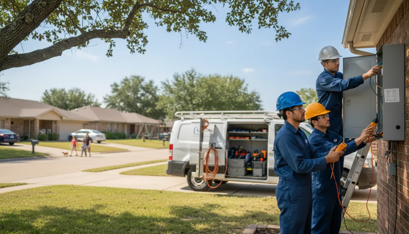 Certified electrician providing emergency electrical services in Dawson, TX